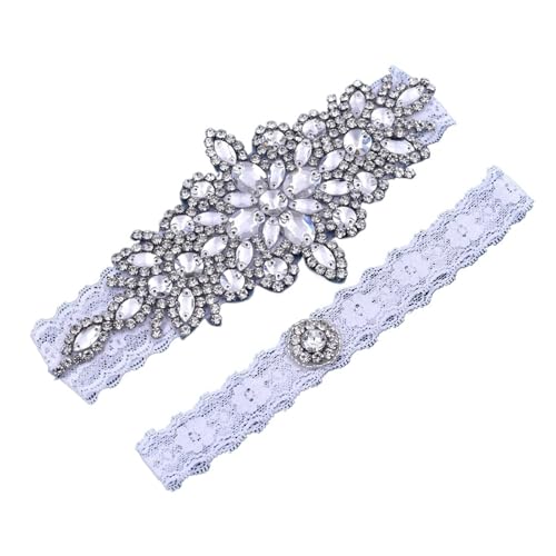 Jarretelles de mariée en dentelle diamant doux et sexy pour fête et cosplay à domicile