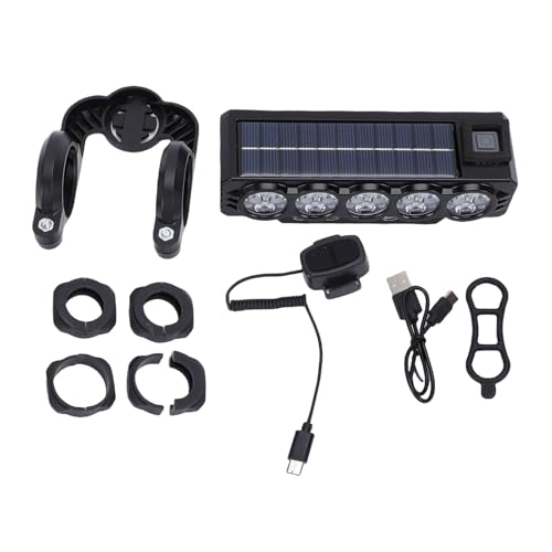 Luz solar para bicicleta que soluciona apagones con su faro de 200 M y alarma 120 dB 6