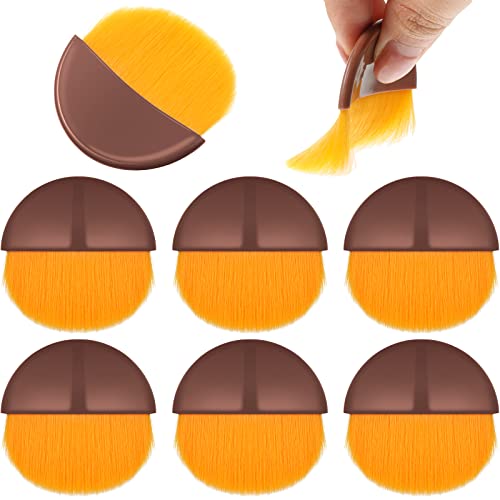 Boao 8 Pcs Flat Paint Brushes Applicator for Painting Bulk, Brown