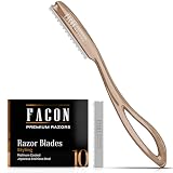 Facón Hair Razors for Cutting Hair - Professional Hair Styling Razor Kit with 11 Replacement Blades...