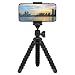 Mini Cell Phone Flexible Tripod Holder, ZTON Adjustable Mobile Phone Mount, Universal Octopus Stand for iPhone, Samsung, Camera (S-Black)