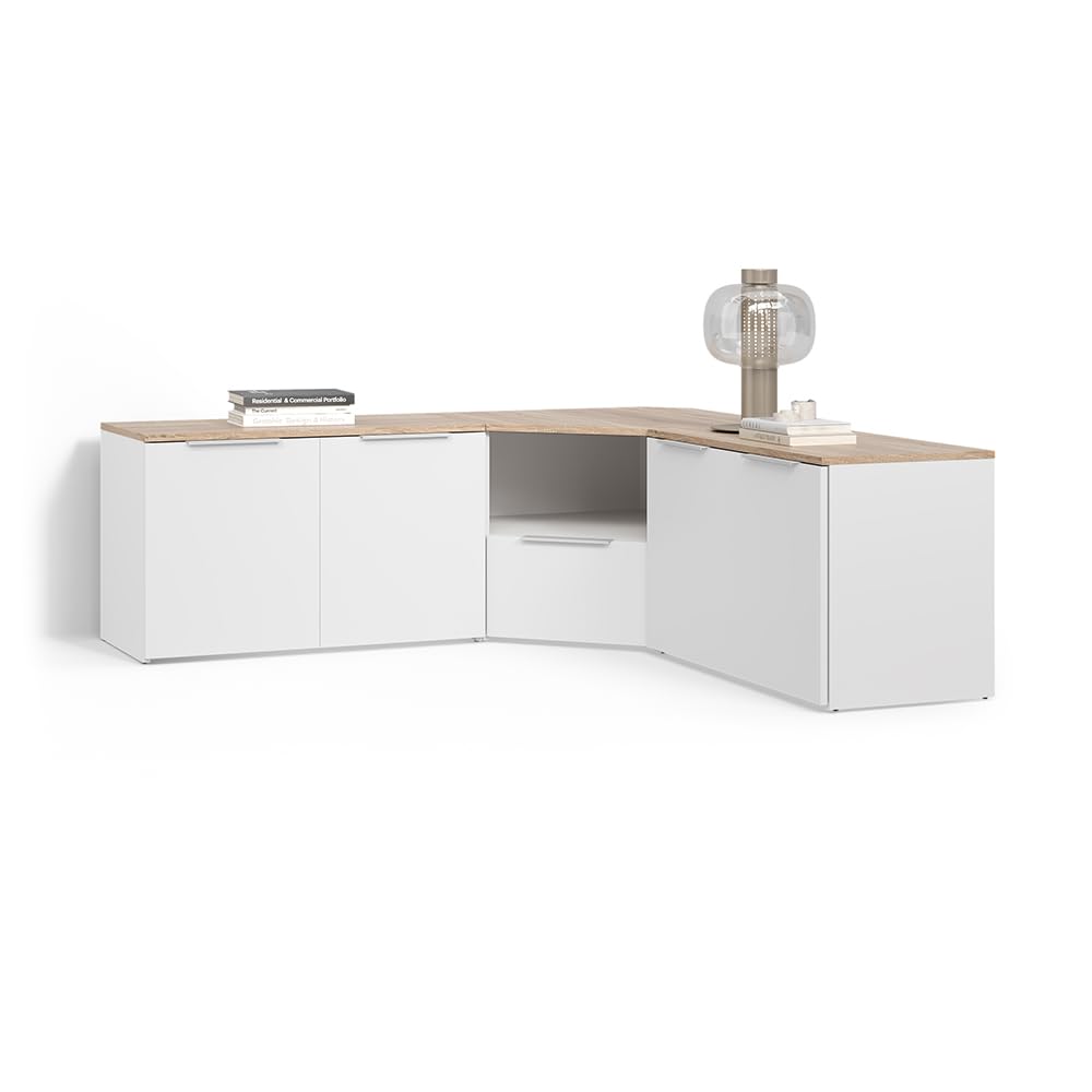 Livinity Parete attrezzata soggiorno Piave, Bianco,