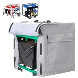 Blueshyhall Generator Abdeckung Wasserdicht Windfest, Stromgenerator Schutzhülle 600D Stoff mit Tasche Griffen und Belüftung, Mobiler Stromgenerator Abdeckplane Outdoor (Grau, 63,5x60x53 cm)