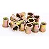 Zinc Plated Carbon Steel Rivet Nut Flat Head Insert Nutsert Pack of 50 (1/2-13)