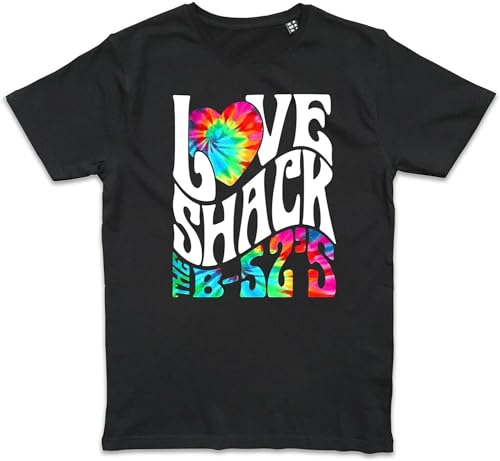 CLVTZBFCE The B52's Love Shack Merchandise T-Shirt Black
