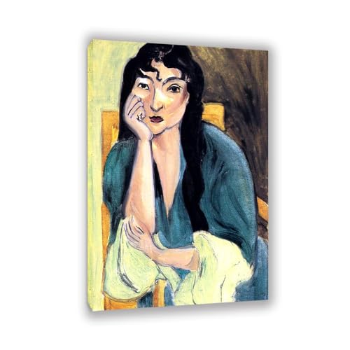 Impression sur toile Henri Matisse Meditation - Tableau décoration murale 90x60cm
