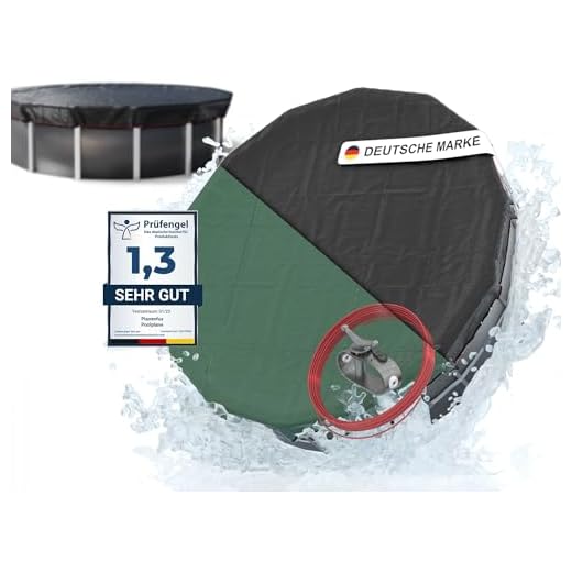 Planenfux® Poolabdeckung rund 500 cm (Für Ø 460-500 cm Becken) | 2-in-1 Poolplane aus 200g/m² PE Material | Sommer & Winterplane Pool | UV-resistente Solarplane Abdeckplane | Ø560cm Rundpool Abdeckung