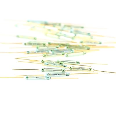 JESSINIE 20Pcs MKA-14103 Reed Switch Gold Tone Leads Glass N/O 7-35AT 2...
