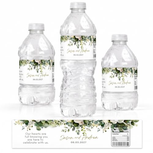 Custom Wedding Water Bottle Labels,Waterproof Vinyl Stickers