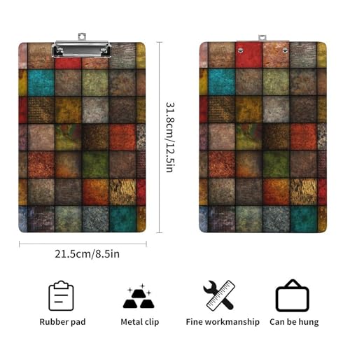 Porte bloc A4 pierre carrée de couleur avec planchettes à pince - 2
