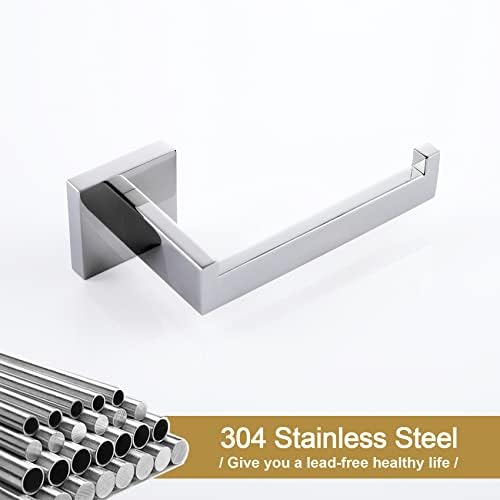 KOKOSIRI Toilet Roll Holder Chrome Toilet Paper Holders for Bathroom Hardware Kitchen Washroom Stainless Steel Wall Mounted, Polished Finish, B2003CH