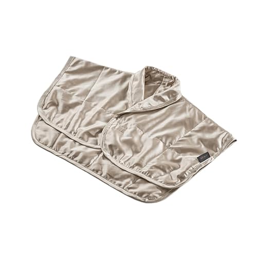 「毎日シルクに包まれて眠りたい」[中わた 富岡産シルク100%] 肩あて(フリーサイズ) シャンパンゴールド 絹 贈り物 ギフト 国産 F21E-453