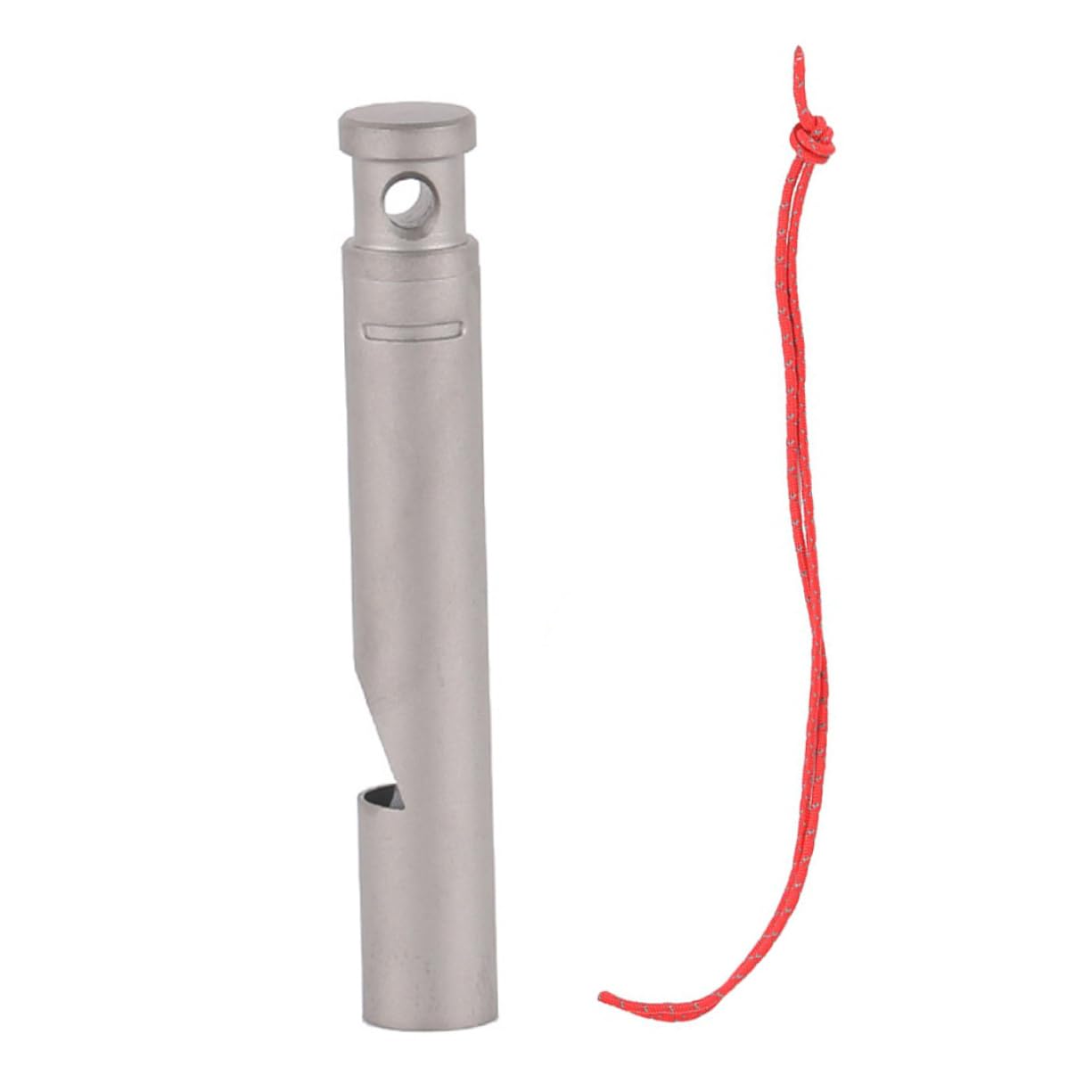 Mikikit Silbato de Senderismo Decorativo Deportes y Aire Titanio Silbato de Emergencia Light Whistle Rope Delicado Silbato de Senderismo Silbato portátil para Acampar Silver
