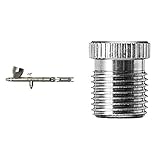 Badger Air-Brush Co. Model 105 Patriot Fine Gravity Airbrush, Stainless Steel & Air-Brush Company Iwata Hose Adaptor