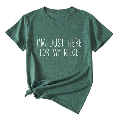 I'm Just Here for My Niece Shirt, Best Aunt Shirt, Funny Aunt Shirt, Favorite Aunt Shirt, Gift for Cool Aunt, New Auntie Shirt Vintage Green