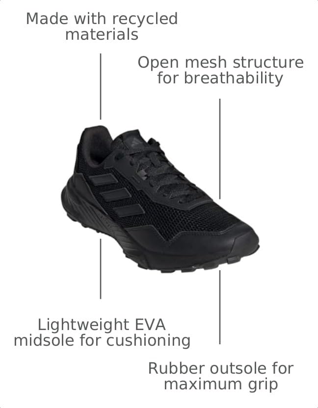 Image of adidas Men's Trail Running Shoes Sneakers (Black, US Footwear Size System, Adult, Men, Numeric, Medium, 12)