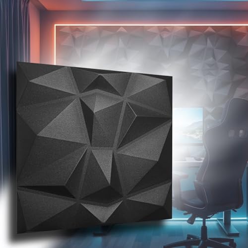 Eurodeco 3D Wandpaneele - 3D Wandverkleidung Paneele - Dekoren Deckenpaneele - Wanddeko Platten - Wandtattoos aus Polystyrol XPS Styropor - 50 x 50 cm, 3 mm Stärke, Diamant Schwarz, 20 Stück (5m²) Eurodeco 3D Wandpaneele - 3D Wandverkleidung Paneele - Dekoren Deckenpaneele - Wanddeko Platten - Wandtattoos aus Polystyrol XPS Styropor - 50 x 50 cm, 3 mm Stärke, Diamant Schwarz, 20 Stück (5m²)