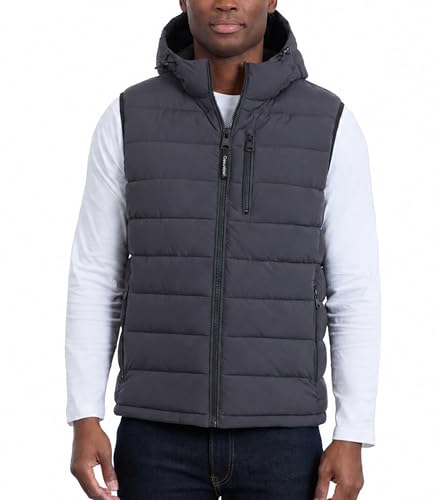Image of Calvin Klein Men's Lightweight Packable Hooded Puffer Vest