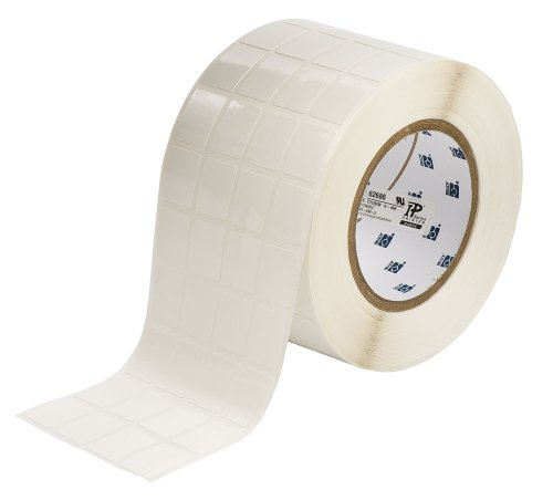 Etiqueta blanca semibrillante de vinilo B-498 para etiquetado duradero de componentes