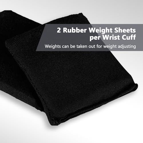 Protections de poignet lestées 0,5 kg noir accessoire de marche et course à pied - 4
