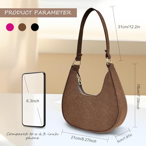 Ultralight Mini Shoulder Bag, Felt Mini Handbag Small Shoulder Purse for Women, Compact Small Shoulder Handbag2