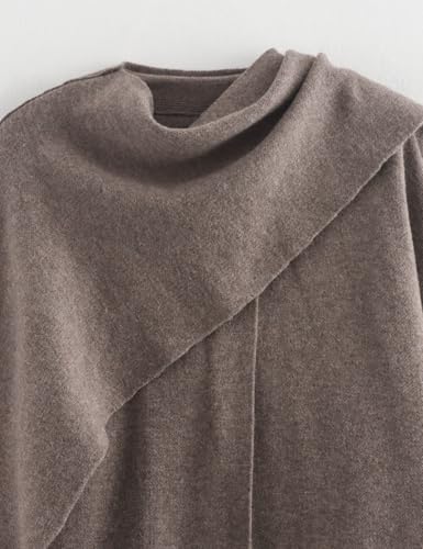 Perbai Women's Oversized Scarf Jacket Cardigan Sweater Trench Coats Side Split Fall Winter Peacoat Shawl Wraps3