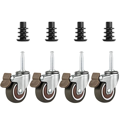 Roulettes pivotantes silencieuses avec frein pour stopper les rayures - 2