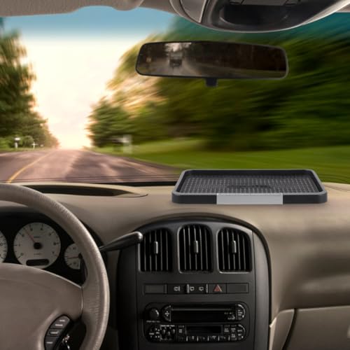 Auto Armaturenbrett Matte -Rutsch-Fahrzeug Parfüm Telefon Pad Matte Fahrzeug Ablage für Handy Schlüssel Sonnenbrille (schwarz)