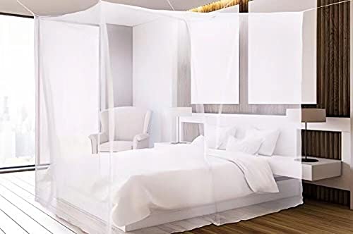 No-See-Um mesh Square Mosquito Net for Queen Size Bed 2 Openings Netting Mosquito Net for Beds, Finest Holes Mesh 2000 Mosquito Netting for Bed (Square Queen Grey Color) by Aventik - Used condition - US$25.25