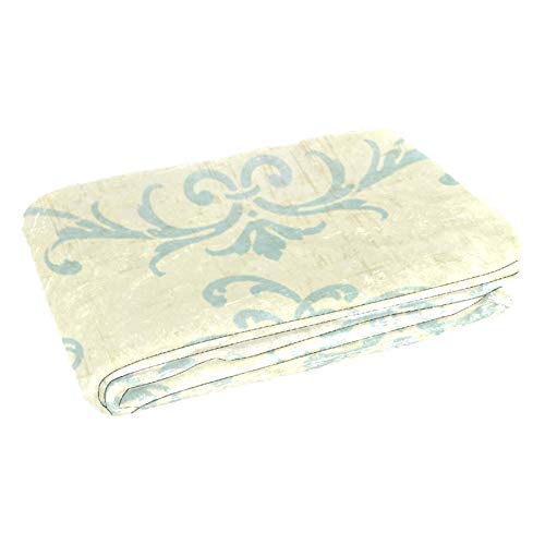 Couverture douce imprimé floral vintage 150x100 cm pour lit