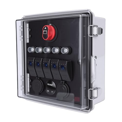 Panneau d'interrupteur à bascule 5 gangs boîtier étanche 3 positions avec double chargeur USB