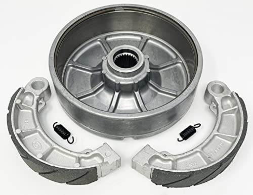 Armor Tech Quality Rear Brake Drum + Water Grooved Brake Shoes & Springs For The Honda Trx 400 & 450 Foreman Atvs #TOP6