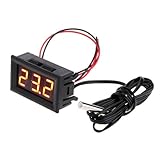 Compact et polyvalent : avec des dimensions de 48 x 29 x 23 mm (L x l x H, oreilles non incluses), ce thermomètre est compact et facile à installer. Il peut être alimenté par une alimentation CC 5 V-12 V (tension limite 15 V, dépassant la brûlure) et a une faible consommation d'énergie de 18 mA.