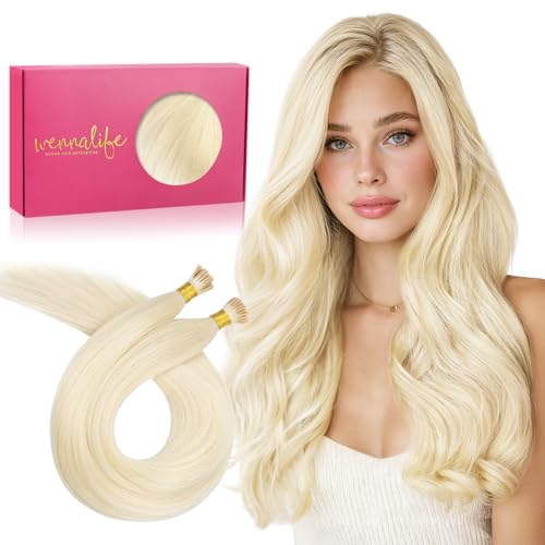 Wennalife WENNALIFE I Tip Hair Extensions 20 Inch Platinum Blonde Remy Itip Human Hair, 100g 100s Invisible Straight Cold Fusion Extensions Real Human for Women sold by Wennalife - Amazon Seller - HK