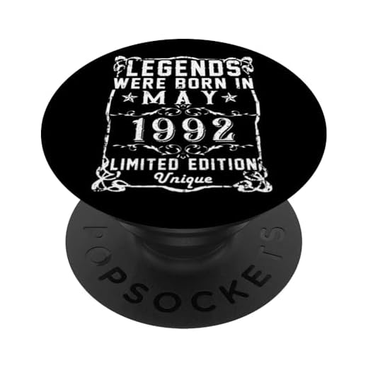 Cumpleaños Mayo 1992 Edición Limitada Regalo Legend May PopSockets PopGrip Intercambiable