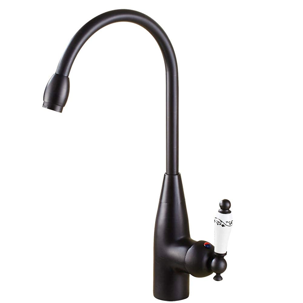 Robinet de cuisine en bronze noir laiton rétro pour une cuisine de caractère