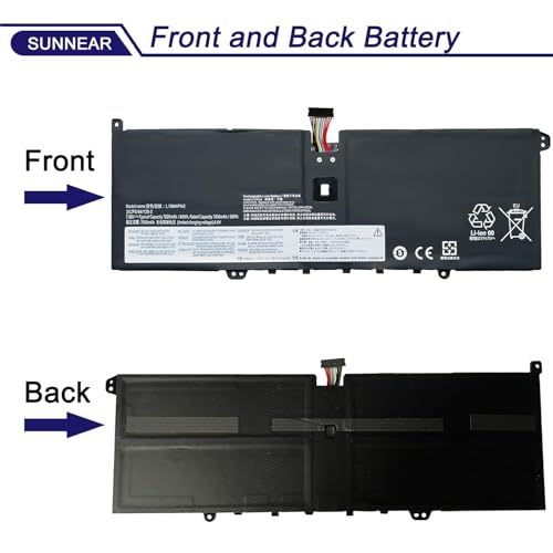 Image of L19M4PH2 Battery Replacement for Lenovo Ideapad Yoga 9-14ITL5 82BG Yoga 9i (14inch) 2-in-1 C950 9-14ITL5-82BG001AUK 82BG00DRUE Series 5B10Z33896 L19C4PH2 5B10Z33895 SB10Z33898 7.68V 60Wh 4-Cells
