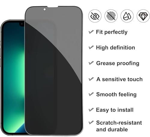 Image of Tempered Glass Screen Protector (For iPhone 15 Plus (Privacy))