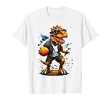 Cool Dinosaur Kids Basketball Player
