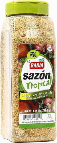 Badia Sazon Tropical, 1.75 lbs - Zesty Blend for Meats, Poultry & Seafood