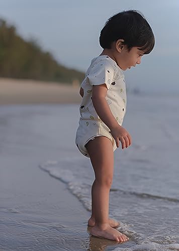Image of Romper for baby lightweight, cushiony cotton fabric