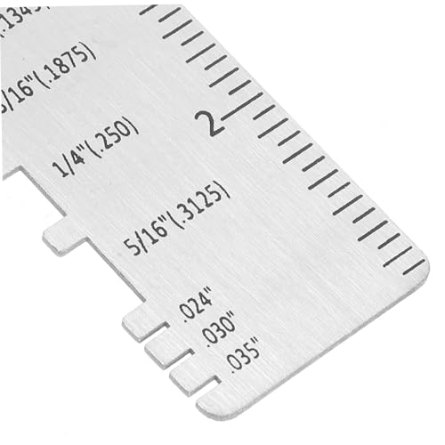Herramienta de calibre de alambre Cabilock, 2 piezas, de acero inoxidable, para medir espesores de láminas metálicas, herramienta de medición precisa para soldadura miniatura 7