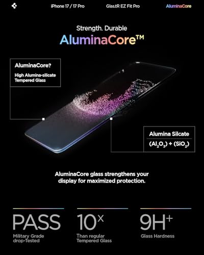 Image of Spigen EZ Fit Pro Tempered Glass Screen Protector Guard for iPhone 17 /17 Pro / 16 Pro [2 Pack]