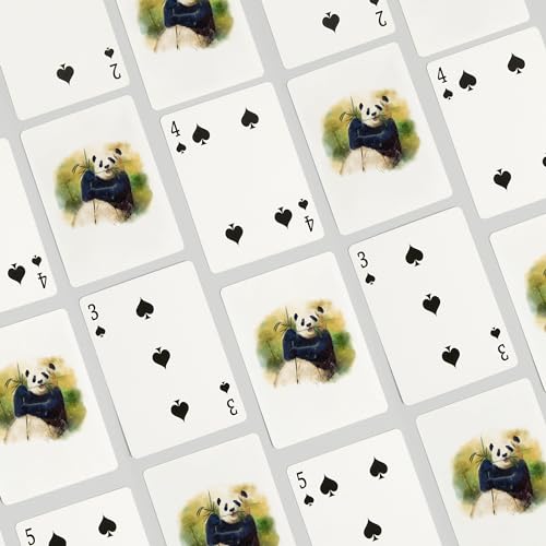 Baraja de Poker Panda Acuarela 52 Cartas para Adultos miniatura 4