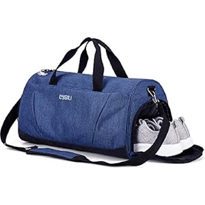 Gym Bag with Shoes Compartment and Wet Pocket,Sports Duffel Bag for Yoga/Swim,Travel Duffle Bag for Men and Women