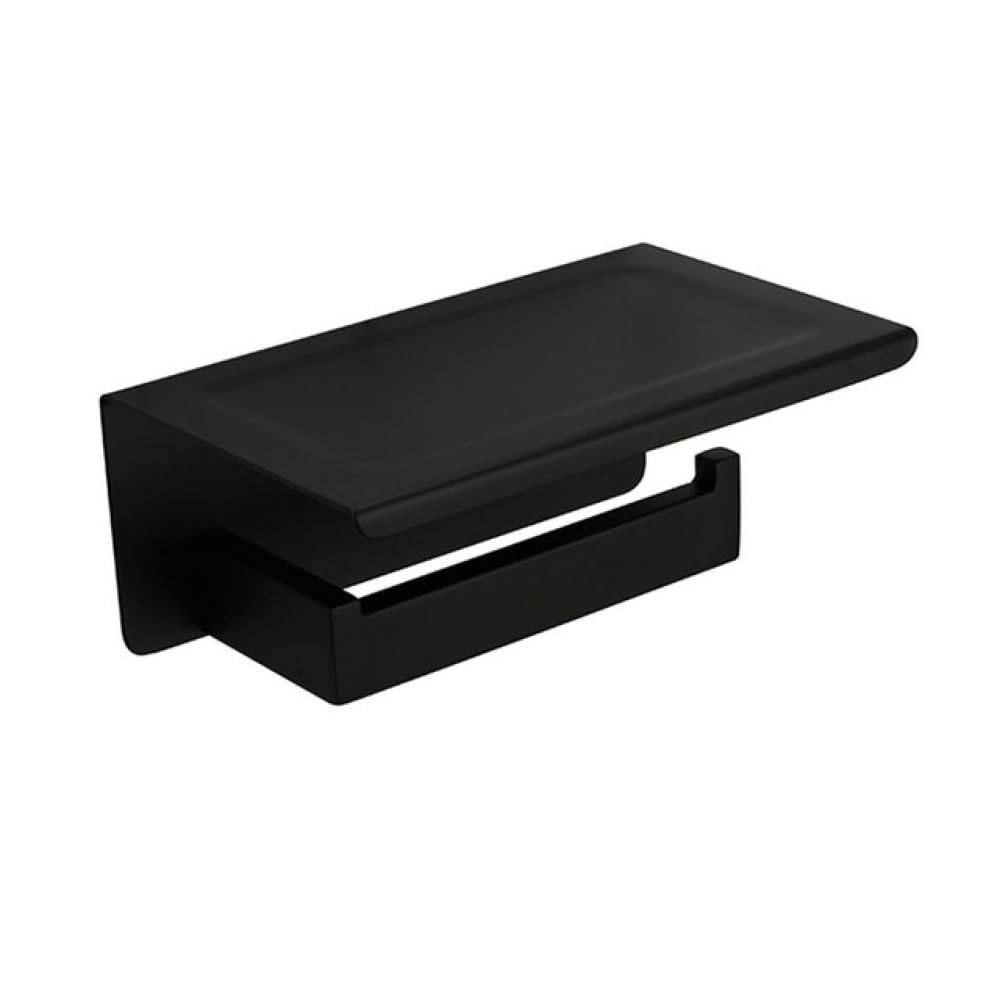 Matériel de salle de bain en acier inoxydable 304 noir mat avec support