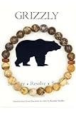 Kartini Studio Natural Stone Bracelet, Grizzly Bear Bracelet, Jewelry for Man