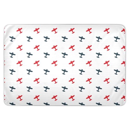 Airplanes, almohadilla de cama de bebé, reutilizable, extragrande, suave, absorbente, para entrenamiento de orinal, transpirable, 52 pulgadas de largo x 34 pulgadas de ancho