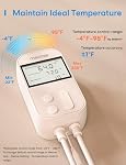 meross Smart Temperature Controller with Heating Cooling Power Plug, 3600W 15A Works with Apple Home, Alexa, Google Assistant, Digital Thermostat Socket for Heater Reptiles Greenhouse Aquatium