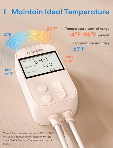 Meross MTS960 Smart Temperature Controller Thermostat Monitor Control Heating Cooling 120V 15A 1800W, Works With Apple Home thumb #2